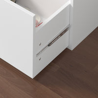 Panchina Portascarpe Degerfors con Cassetto 80x39x45 cm Bianco [en.casa]