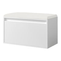 Panchina Portascarpe Degerfors con Cassetto 80x39x45 cm Bianco [en.casa]