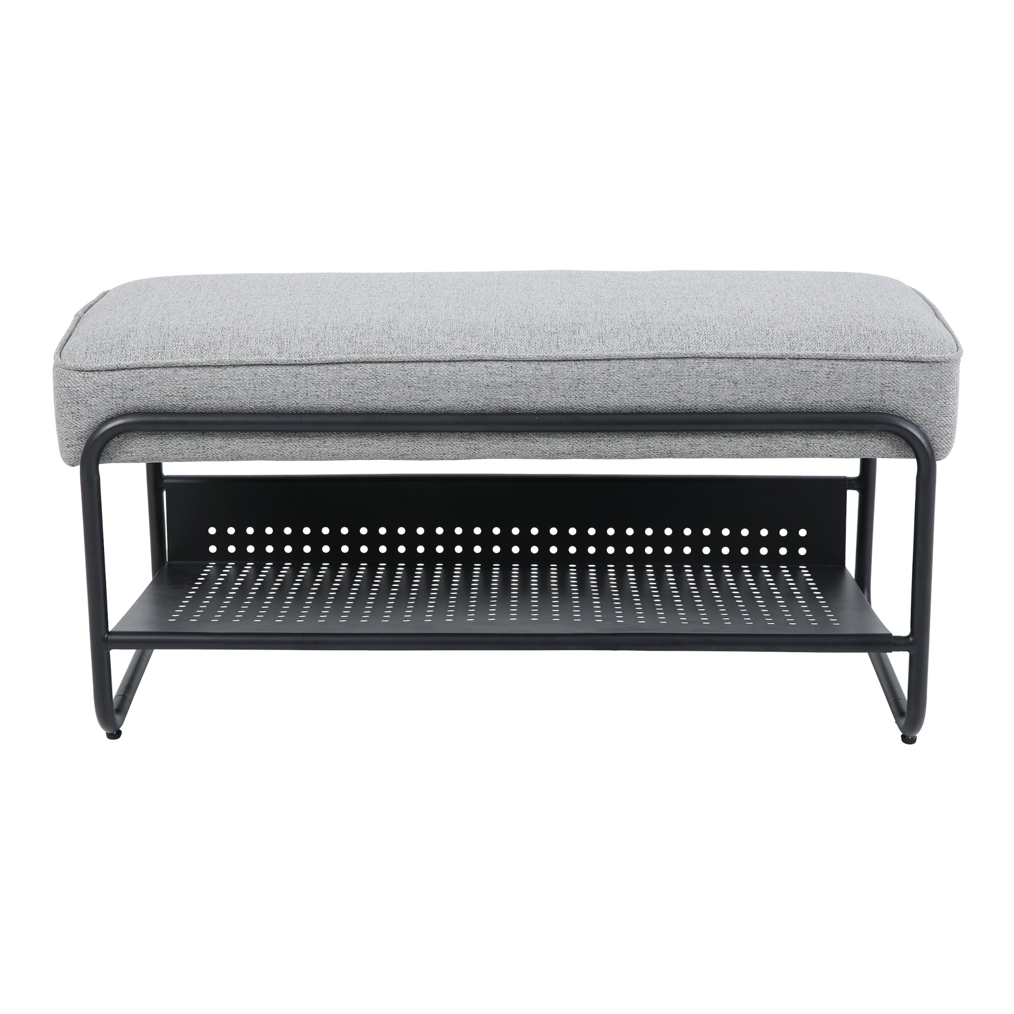 Panca Portascarpe Lillehammer Scarpiera 90x37x42 cm Grigio [en.casa]