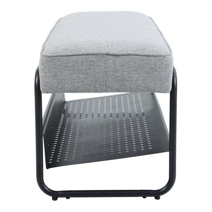 Panca Portascarpe Lillehammer Scarpiera 90x37x42 cm Grigio [en.casa]