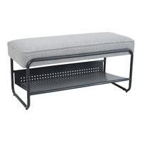 Panca Portascarpe Lillehammer Scarpiera 90x37x42 cm Grigio [en.casa]