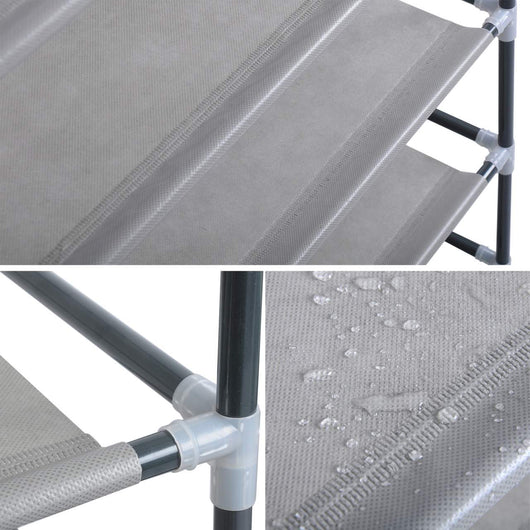 Scarpiere scarpiera 8 livelli per 24 paia di scarpe 60x29x140 cm grigio 19_0000419