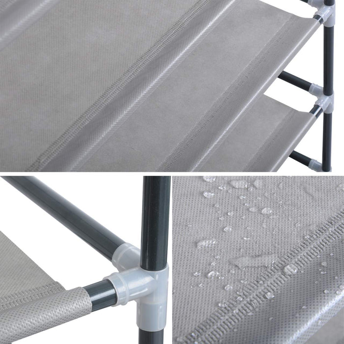 Scarpiere scarpiera 8 livelli per 24 paia di scarpe 60x29x140 cm grigio 19_0000419