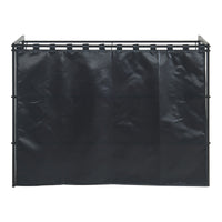 Set di 3 Scaffali Portascarpe Sel Scarpiere in Metallo con Tendine - Nero [en.casa]