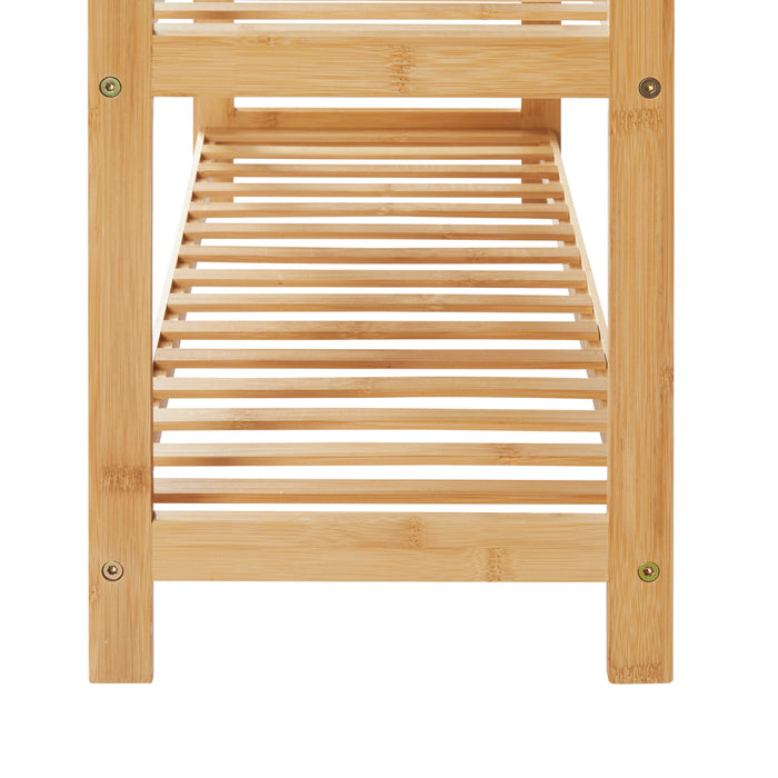 Scarpiera Dammfleth con 3 Ripiani 55 x 67,5 x 27 cm Bambù Naturale [en.casa]