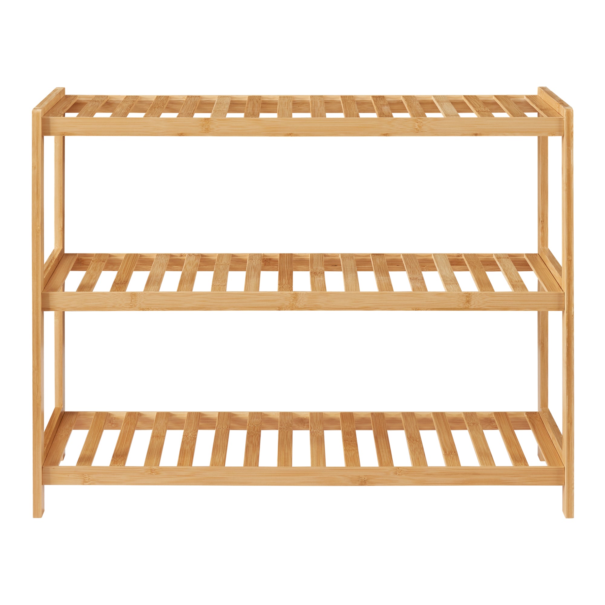 Scarpiera Dammfleth con 3 Ripiani 55 x 67,5 x 27 cm Bambù Naturale [en.casa]