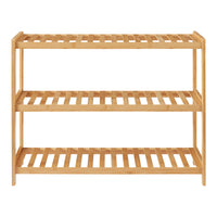 Scarpiera Dammfleth con 3 Ripiani 55 x 67,5 x 27 cm Bambù Naturale [en.casa]