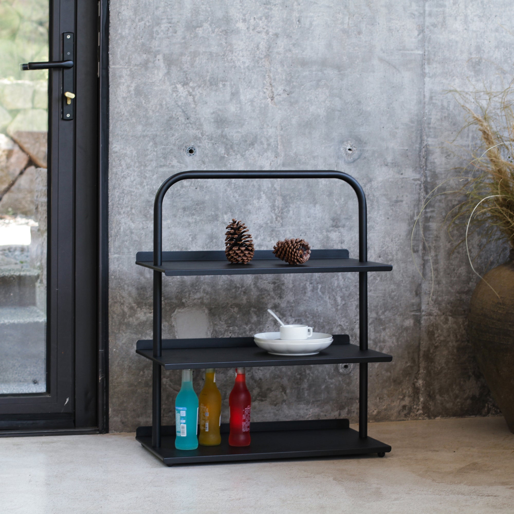 Scaffale Portascarpe Poytya Scarpiera a 3 Livelli 73 x 60 x 32 cm - Nero [en.casa]