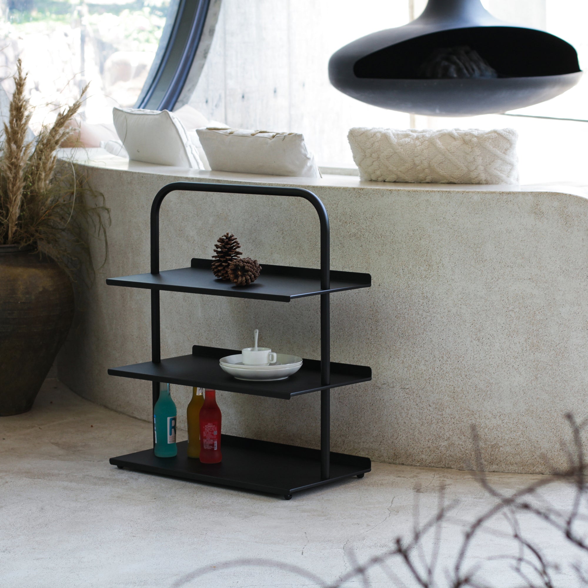 Scaffale Portascarpe Poytya Scarpiera a 3 Livelli 73 x 60 x 32 cm - Nero [en.casa]