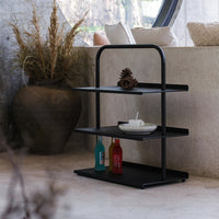 Scaffale Portascarpe Poytya Scarpiera a 3 Livelli 73 x 60 x 32 cm - Nero [en.casa]
