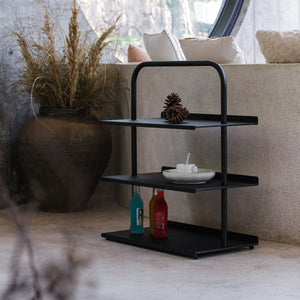 Scaffale Portascarpe Poytya Scarpiera a 3 Livelli 73 x 60 x 32 cm - Nero [en.casa]