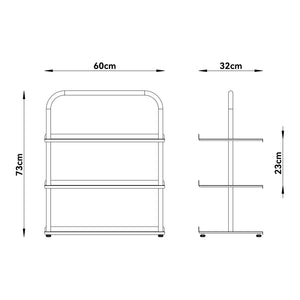 Scaffale Portascarpe Poytya Scarpiera a 3 Livelli 73 x 60 x 32 cm - Antracite [en.casa]