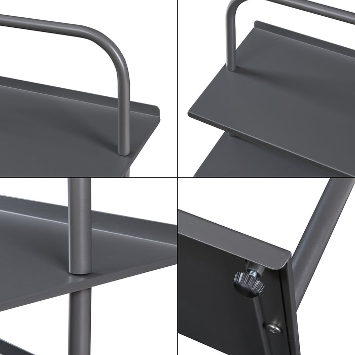 Scaffale Portascarpe Poytya Scarpiera a 3 Livelli 73 x 60 x 32 cm - Antracite [en.casa]