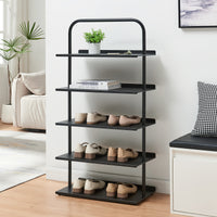 Scaffale Portascarpe Poytya Scarpiera a 5 Livelli 119 x 60 x 32 cm - Nero [en.casa]