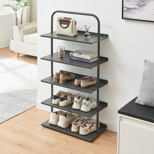 Scaffale Portascarpe Poytya Scarpiera a 5 Livelli 119 x 60 x 32 cm - Antracite [en.casa]