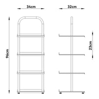 Scaffale Portascarpe Poytya Scarpiera a 4 Livelli 96 x 34 x 32 cm - Nero [en.casa]