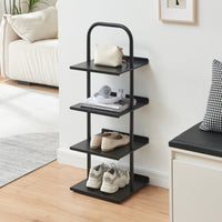 Scaffale Portascarpe Poytya Scarpiera a 4 Livelli 96 x 34 x 32 cm - Nero [en.casa]