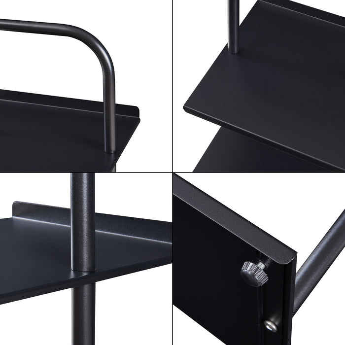 Scaffale Portascarpe Poytya Scarpiera a 4 Livelli 96 x 34 x 32 cm - Nero [en.casa]