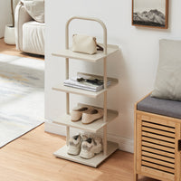 Scaffale Portascarpe Poytya Scarpiera a 4 Livelli 96 x 34 x 32 cm - Color Champagne [en.casa]