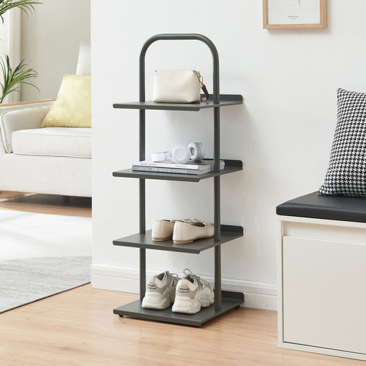 Scaffale Portascarpe Poytya Scarpiera a 4 Livelli 96 x 34 x 32 cm - Antracite [en.casa]