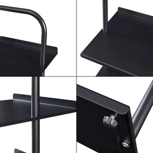 Scaffale Portascarpe Poytya Scarpiera a 5 Livelli 119 x 34 x 32 cm - Nero [en.casa]