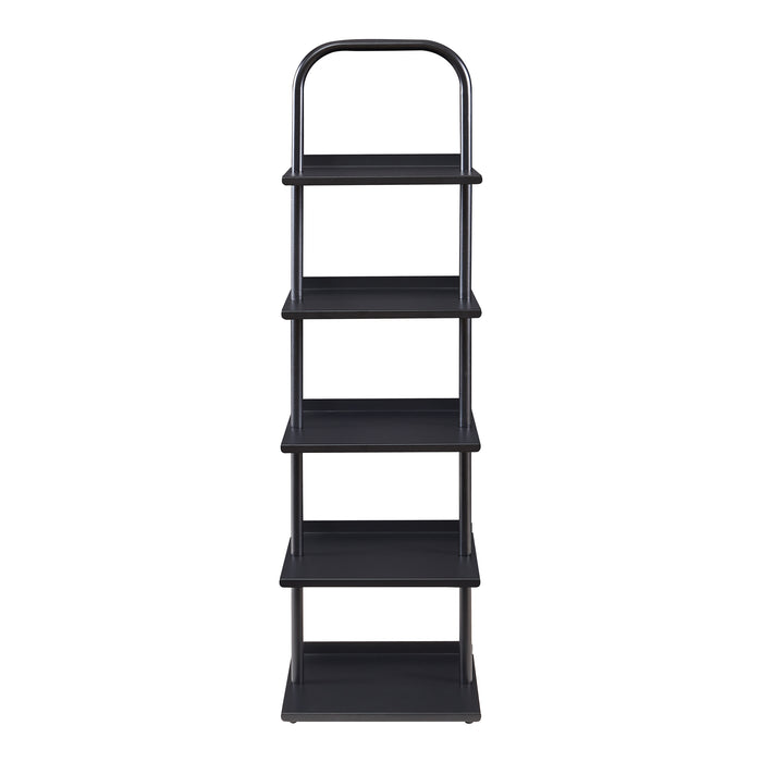 Scaffale Portascarpe Poytya Scarpiera a 5 Livelli 119 x 34 x 32 cm - Nero [en.casa]