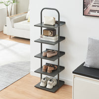 Scaffale Portascarpe Poytya Scarpiera a 5 Livelli 119 x 34 x 32 cm - Antracite [en.casa]
