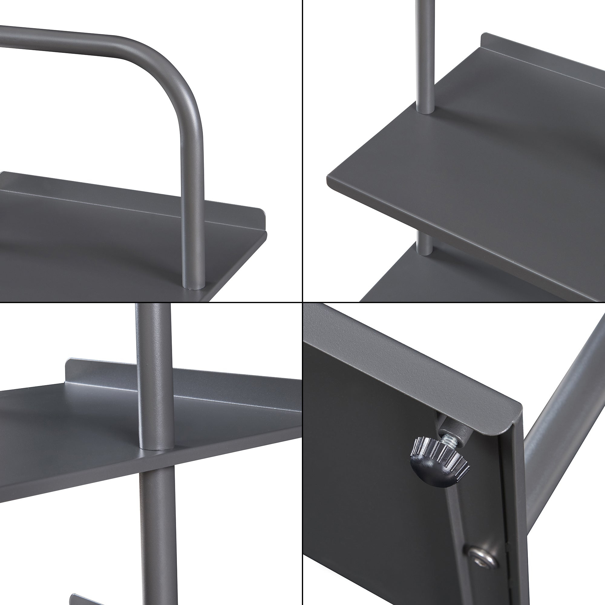 Scaffale Portascarpe Poytya Scarpiera a 5 Livelli 119 x 34 x 32 cm - Antracite [en.casa]