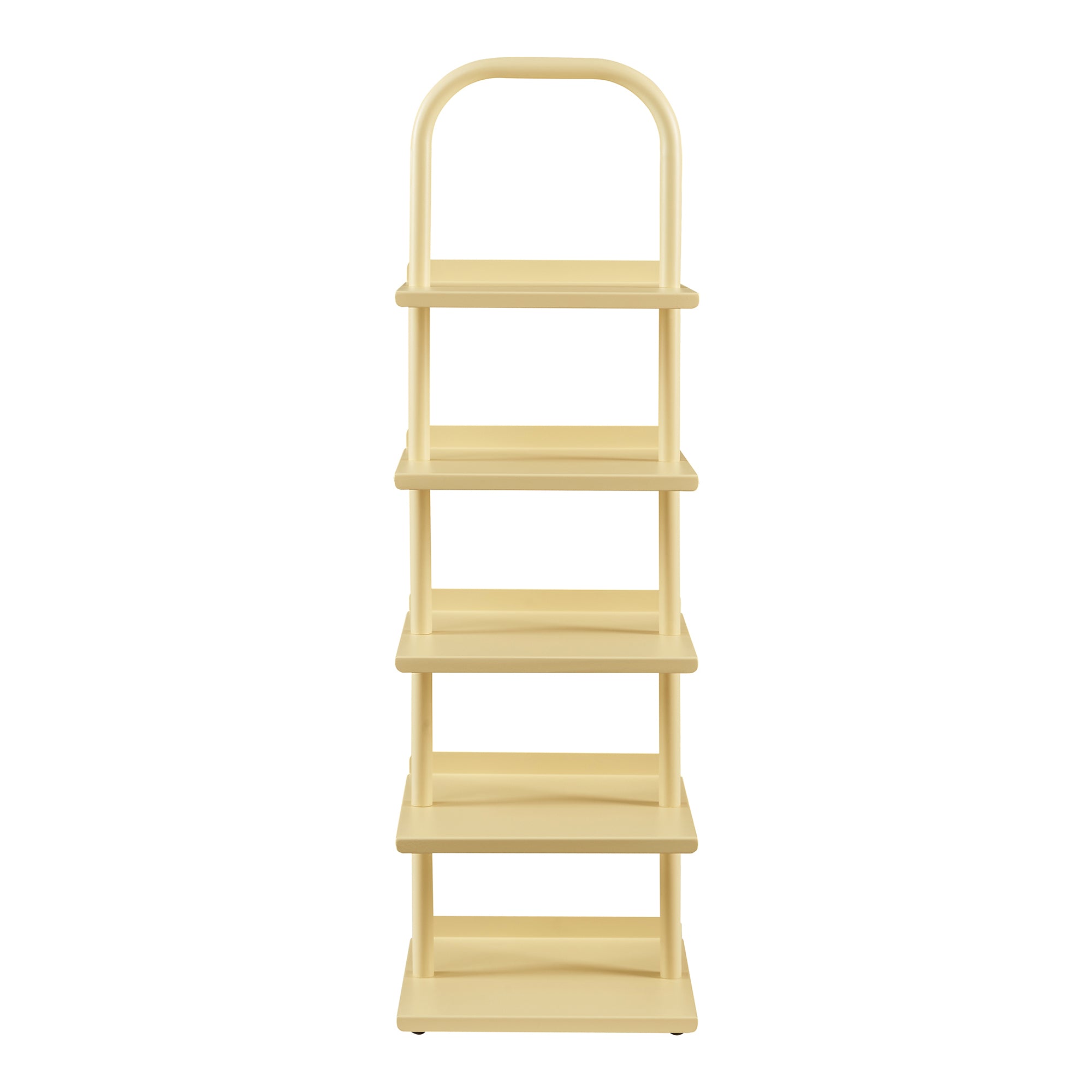 Scarpiera Poytya per Cameretta Scaffale in Acciaio 96x30x27 cm - Vaniglia [en.casa]