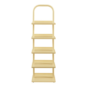 Scarpiera Poytya per Cameretta Scaffale in Acciaio 96x30x27 cm - Vaniglia [en.casa]