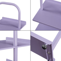 Scarpiera Poytya per Cameretta Scaffale in Acciaio 96x30x27 cm - Viola [en.casa]