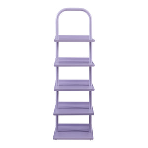 Scarpiera Poytya per Cameretta Scaffale in Acciaio 96x30x27 cm - Viola [en.casa]