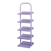 Scarpiera Poytya per Cameretta Scaffale in Acciaio 96x30x27 cm - Viola [en.casa]