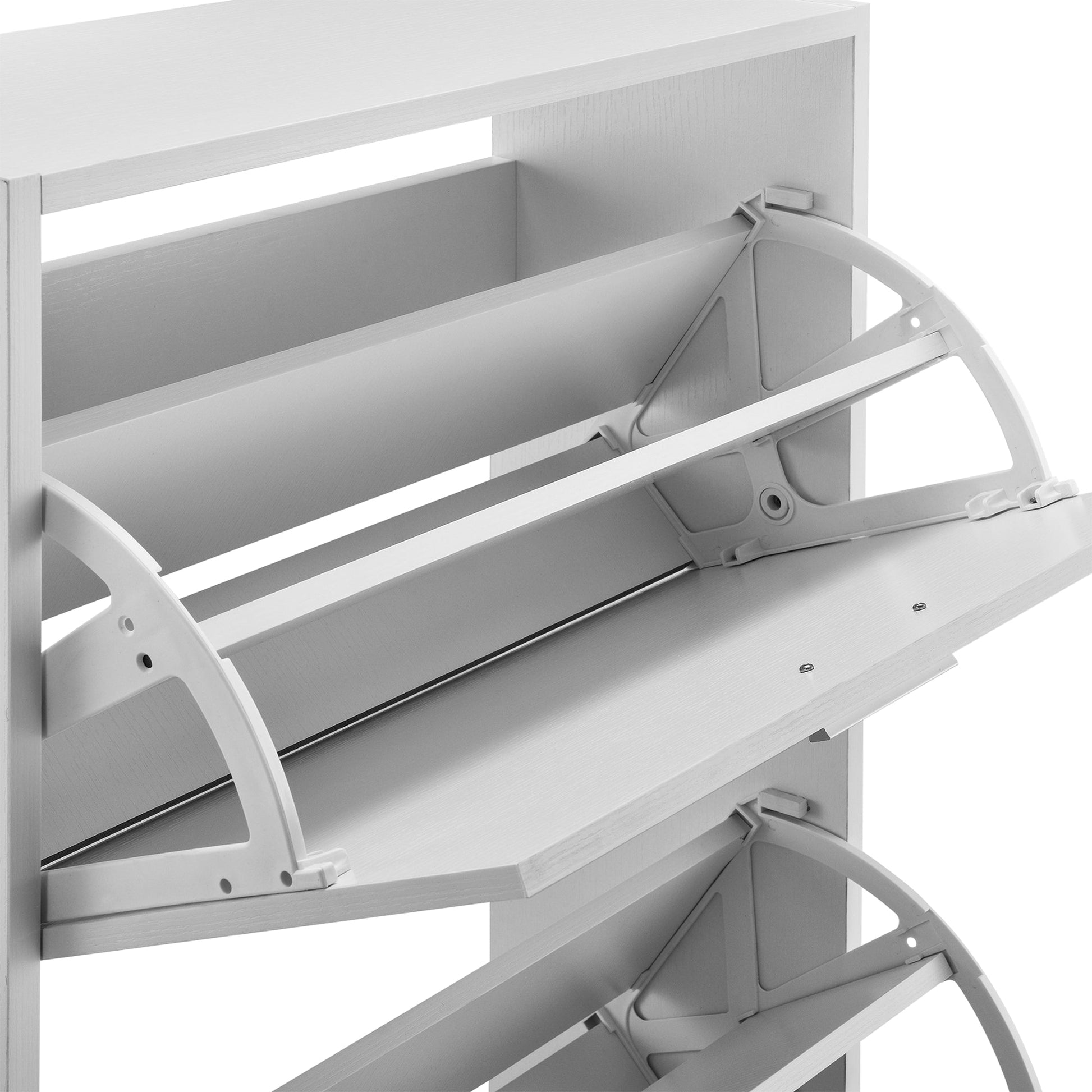 Scaffale per armadio scarpiera portaoggetti 2 scomparti truciolare 63 x 24 x 81 cm bianco 03_0005169