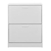 Scarpiera Sykkylven con 2 Contenitori Ribaltabili - Bianco [en.casa]