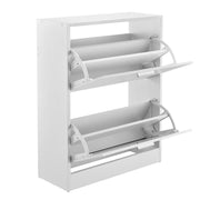 Scaffale per armadio scarpiera portaoggetti 2 scomparti truciolare 63 x 24 x 81 cm bianco 03_0005169