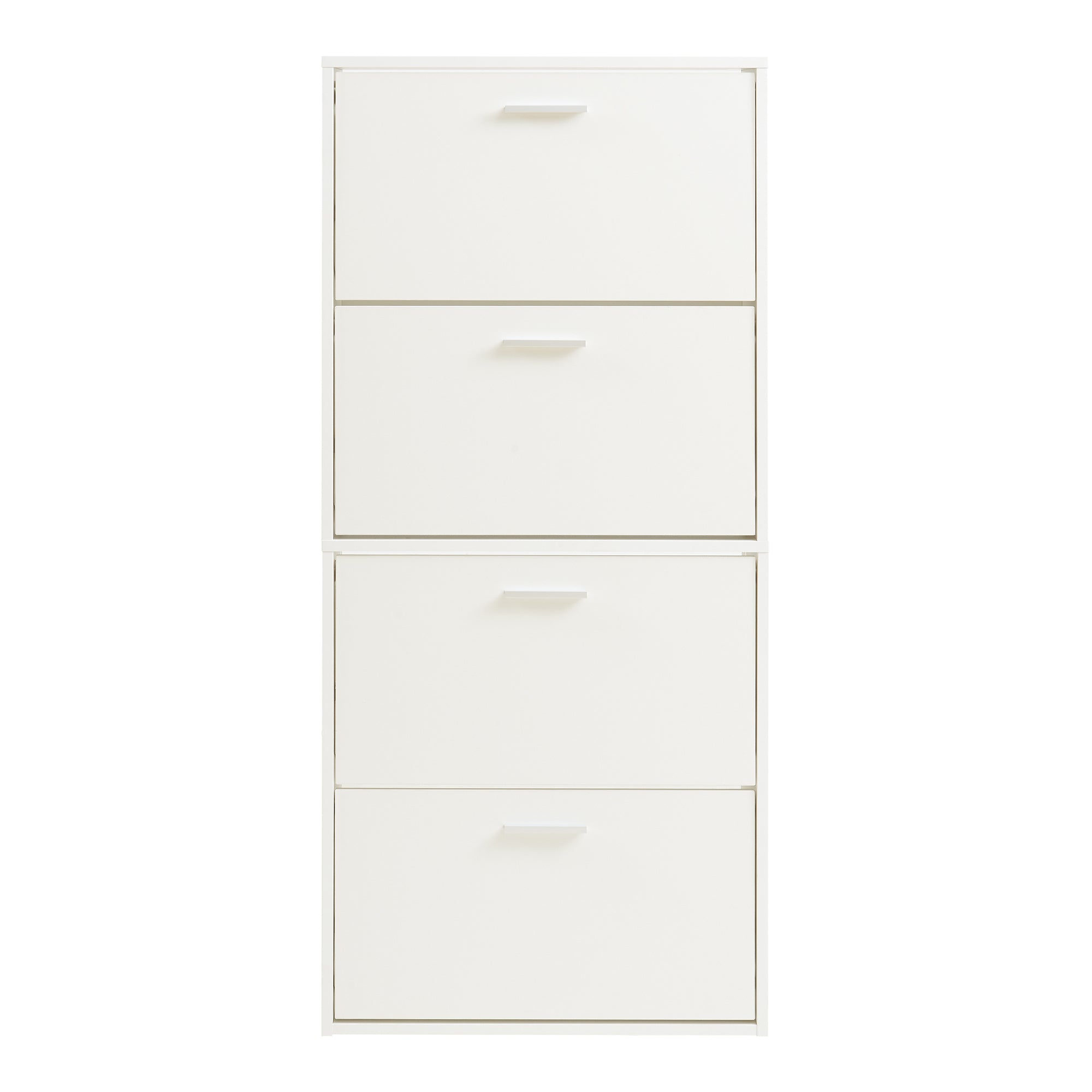 Scarpiera Sykkylven con 4 Contenitori Ribaltabili - Bianco [en.casa]