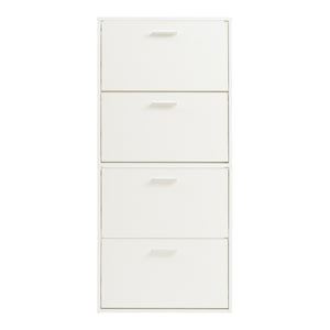 Scarpiera Sykkylven con 4 Contenitori Ribaltabili - Bianco [en.casa]