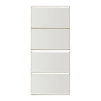 Scarpiera Stretta Lund con Ante a Specchio e 4 Contenitori Ribaltabili - Bianco [en.casa]