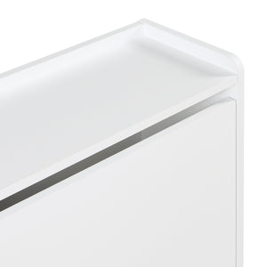Scarpiera Ylitornio a 4 Contenitori Ribaltabili con Piedini a Cornice - Bianco [en.casa]