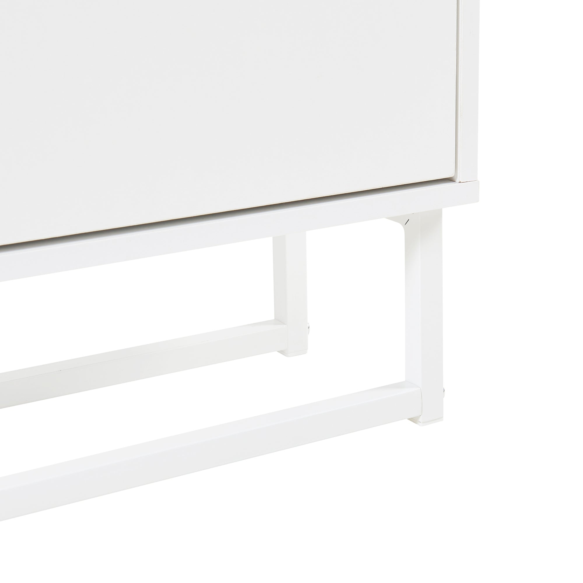 Scarpiera Ylitornio a 4 Contenitori Ribaltabili con Piedini a Cornice - Bianco [en.casa]