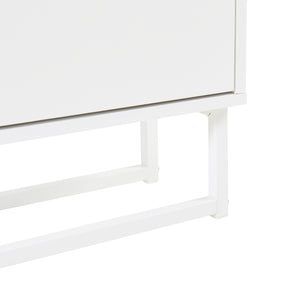 Scarpiera Ylitornio a 4 Contenitori Ribaltabili con Piedini a Cornice - Bianco [en.casa]