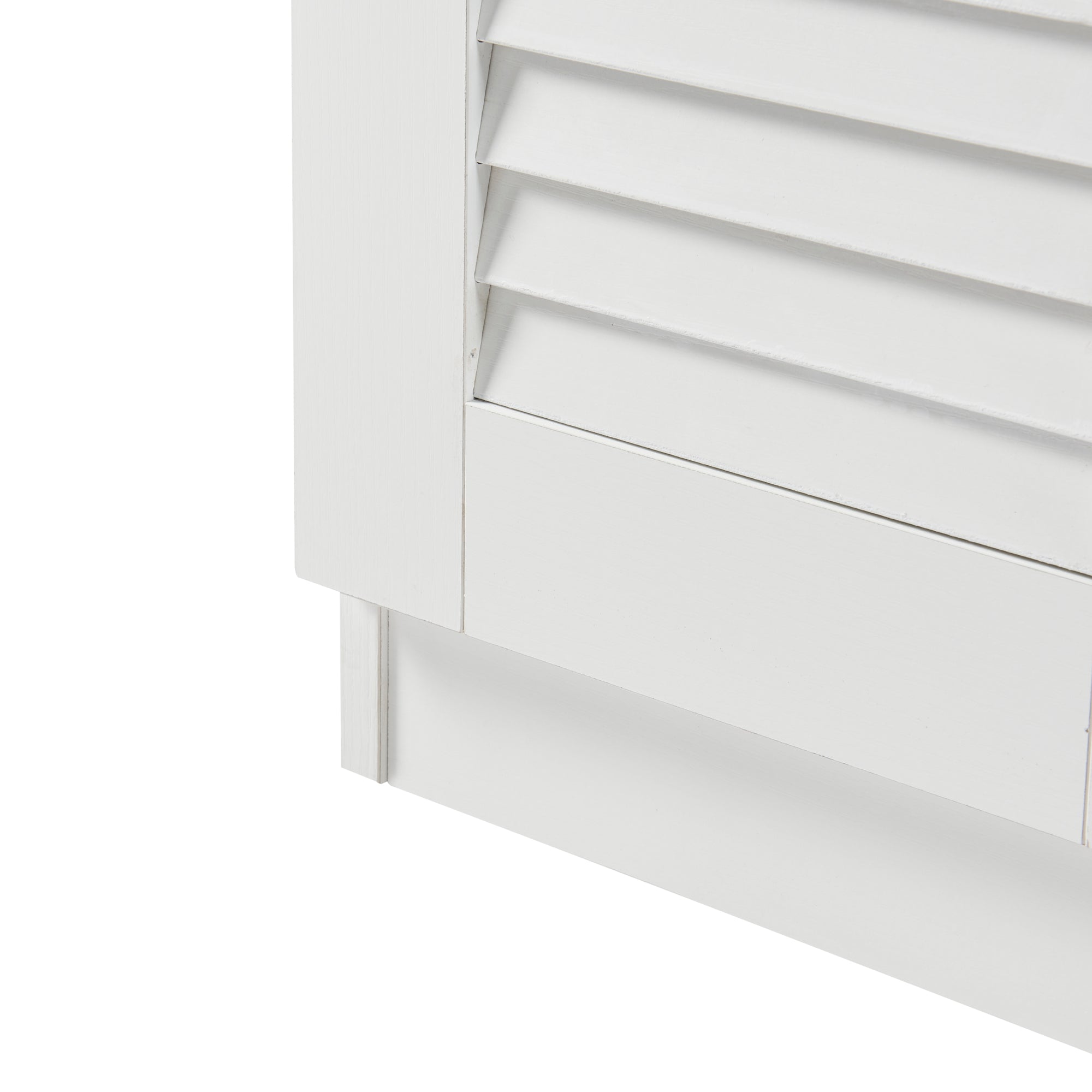 Armadio Scarpiera Løten con Ante a Persiana 62 x 63 x 36 cm Bianco [en.casa]