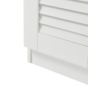 Armadio Scarpiera Løten con Ante a Persiana 62 x 63 x 36 cm Bianco [en.casa]