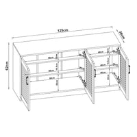 Armadio Scarpiera Løten con Ante a Persiana 62 x 125 x 36 cm Wengè [en.casa]