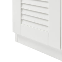 Set Løten di Armadio Scarpiera e Panca 97 x 120 x 36 cm Bianco [en.casa]