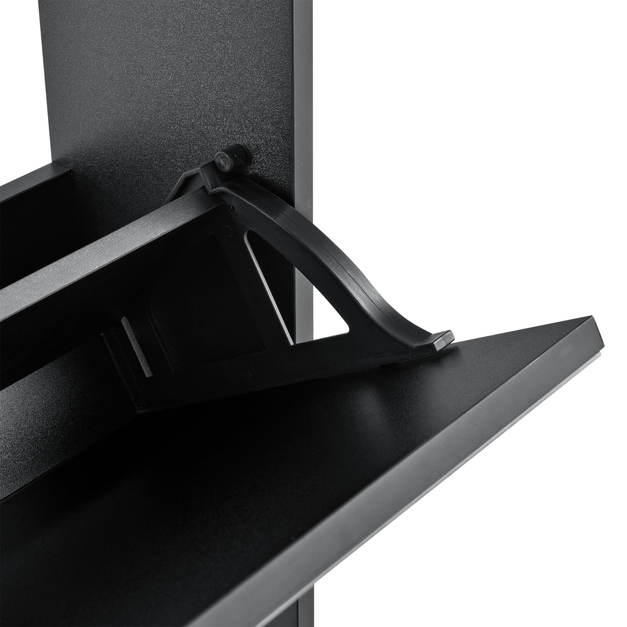 Scarpiera Vogar con 3 Contenitori Ribaltabili Mobile Portascarpe con Ante a Specchio 103x63x17 cm Nero [en.casa]