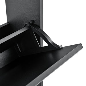 Scarpiera Vogar con 3 Contenitori Ribaltabili Mobile Portascarpe con Ante a Specchio 103x63x17 cm Nero [en.casa]