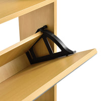 Scarpiera Vogar con 4 Contenitori Ribaltabili Mobile Portascarpe con Ante a Specchio 134x63x17 cm Effetto Faggio