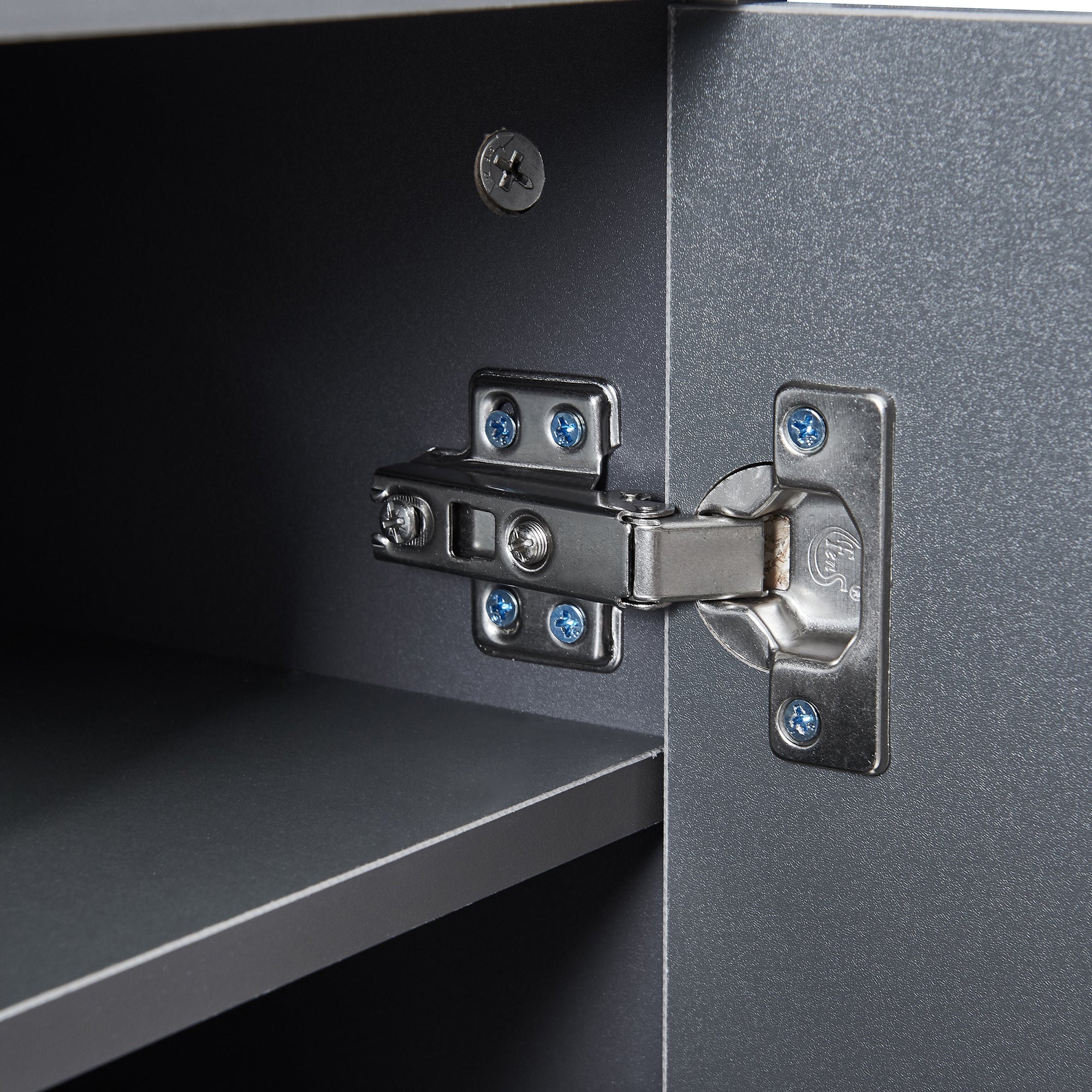 Armadio Portascarpe Notribontaa con 7 Scomparti Scarpiera 108 x 55 x 35 cm - Antracite [en.casa]